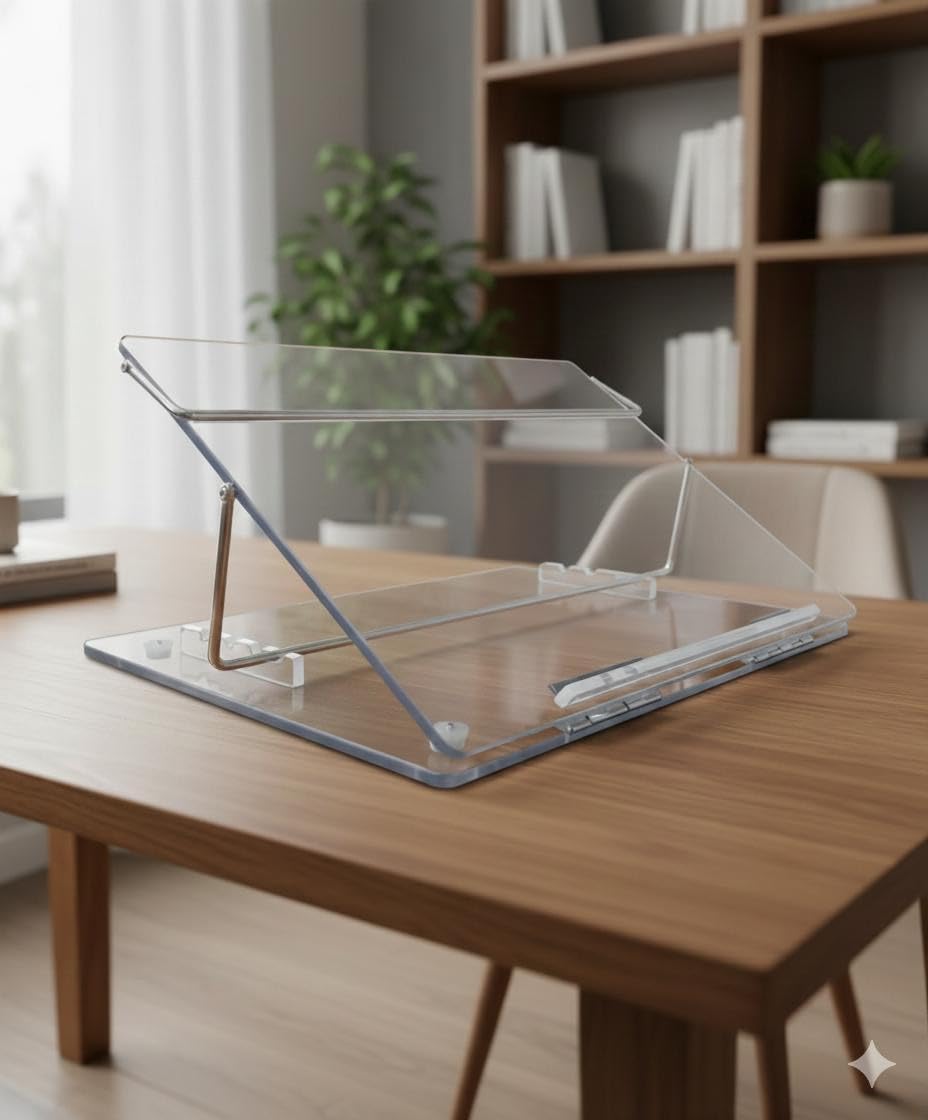 Writing Table Top Elevator Desk (P.S Sheets) 7m.m Small Size (12 * 16) inch Transparent Clear with Height Adjustable (Make in India) acrylic