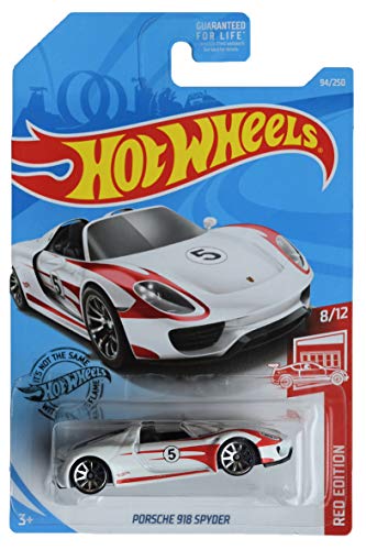 Hot Wheels Red Edition Series 8/12 Porsche 918 Spyder 94/250, White/Red