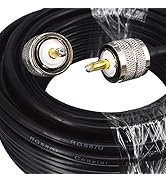 RG58 CB Radio Antenne Koaxialkabel Gelötet PL259 Stecker 32 Fuß 10 M Rot
