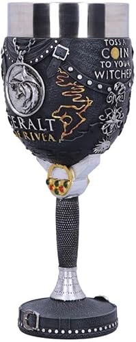 Miniatura 3 de Nemesis Now Copa oficial de The Witcher Geralt of Rivia, color negro, 7.7 in