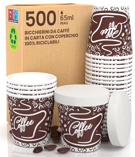 500 Bicchierini In Carta Da Caffè 65ml PubCUP Bicchieri Ecologici Biodegradabili Monouso Piccoli - Foto 6