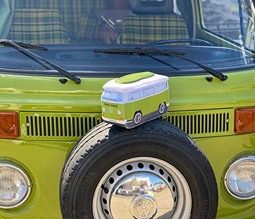 Brisa Vw Collection - Volkswagen Neoprene Universal Bag For Makeup, Travel, Cosmetics In Samba Bus T2 Camper Van Design (Green & White/Large) #TOP6