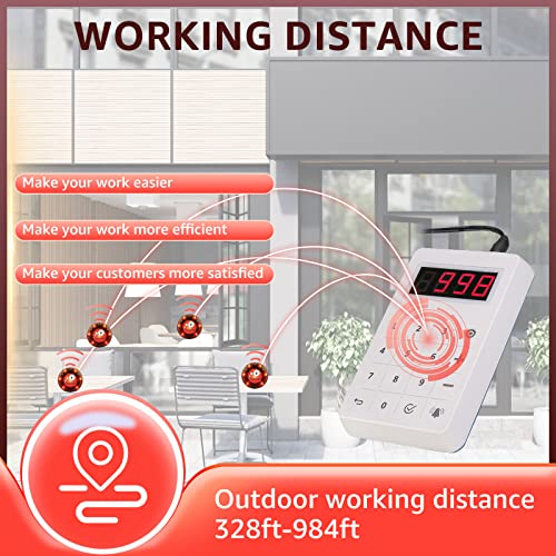 Retekess Td158 Restaurant Buzzer System, Restaurant Pager, Mute Keyboard, Keep Reminding, 10 Restaurant Waiting Buzzers For Food Truck, Church Nursery #TOP1