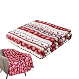 Fyrdyn Mantas Navideñas - Cálida Franela Copo De Nieve,Manta De Sofá Suave con Copos De Nieve - para Decoraciones De Fiesta Mujeres Sofá Cama Sala De Estar Dormitorio Apartamento Invierno Familia