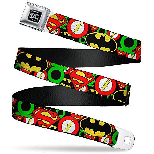 Buckle-Down Belts Buckle-down Seatbelt Justice League Wjl004 Belt, Multicolor, 1.5 Wide - 32-52 Inches in Length US
