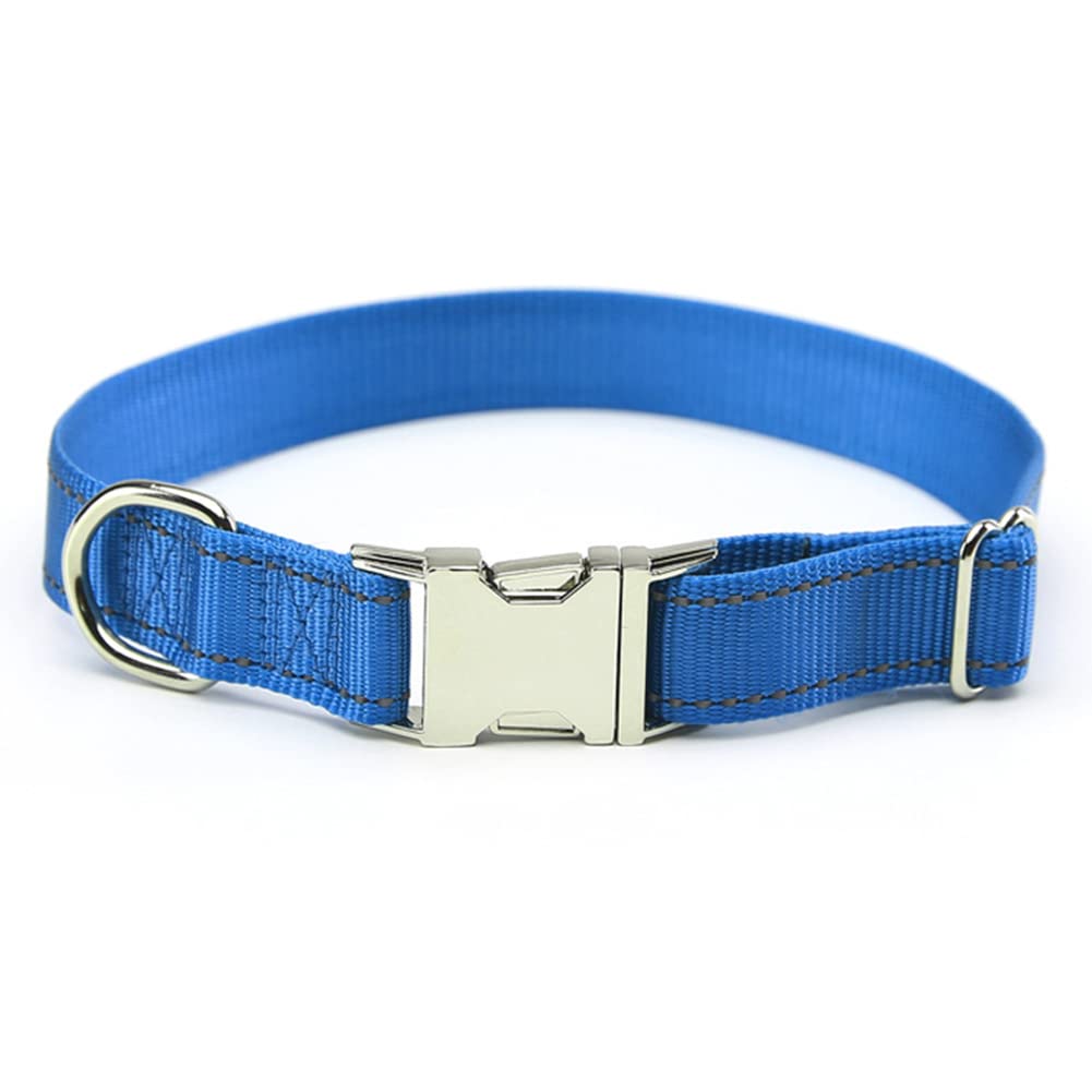 Love Dream Reflective Dog Collar with Metal Buckle, Adjustable Safety Nylon Dog Collars with Heavy Duty Quick Release Buckle for Small Medium Large