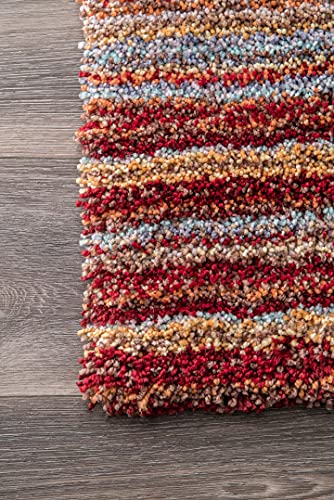 Image of Carpets for Living Room Handwoven 3D Curved Pattern Shaggy Super Soft Fluffy and Anti Skid Rugs, Size 8X8 Feet SquareColour,Gold