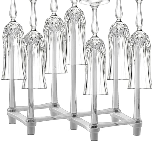 Stendino Per Tazze - Portabicchieri Da Cucina Per Stendino | Supporto Scolabottiglie In PP | Supporto Scolapiatti Per Bottiglie Di Vetro, Supporto Riutilizzabile Regolabile Con Fondo Antiscivolo Per B