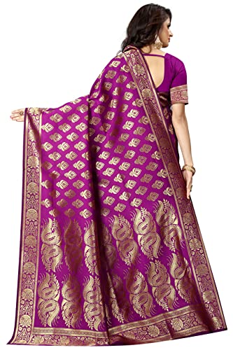 Image of Sugathari Women's Art Silk Maroon Kanchipuram Saree (SAN PARI 75 MAROON)