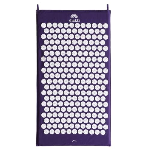 ShaktiMat [The original since 2007] Acupressure Mat Relieves Pain in the Back Feet Neck Legs Improves Blood Circulation & Sleep Organic Cotton Ethically Made Indigo