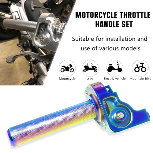 Image of Motorcycle Throttle Assembly,7 /8 inch Quick Twist Throttle Grips with Throttle Cable Aluminum Alloy Universal for CRF KLX SSR TTR 110 125 150 250cc Dirt Pit Bike ATV Mini Bike