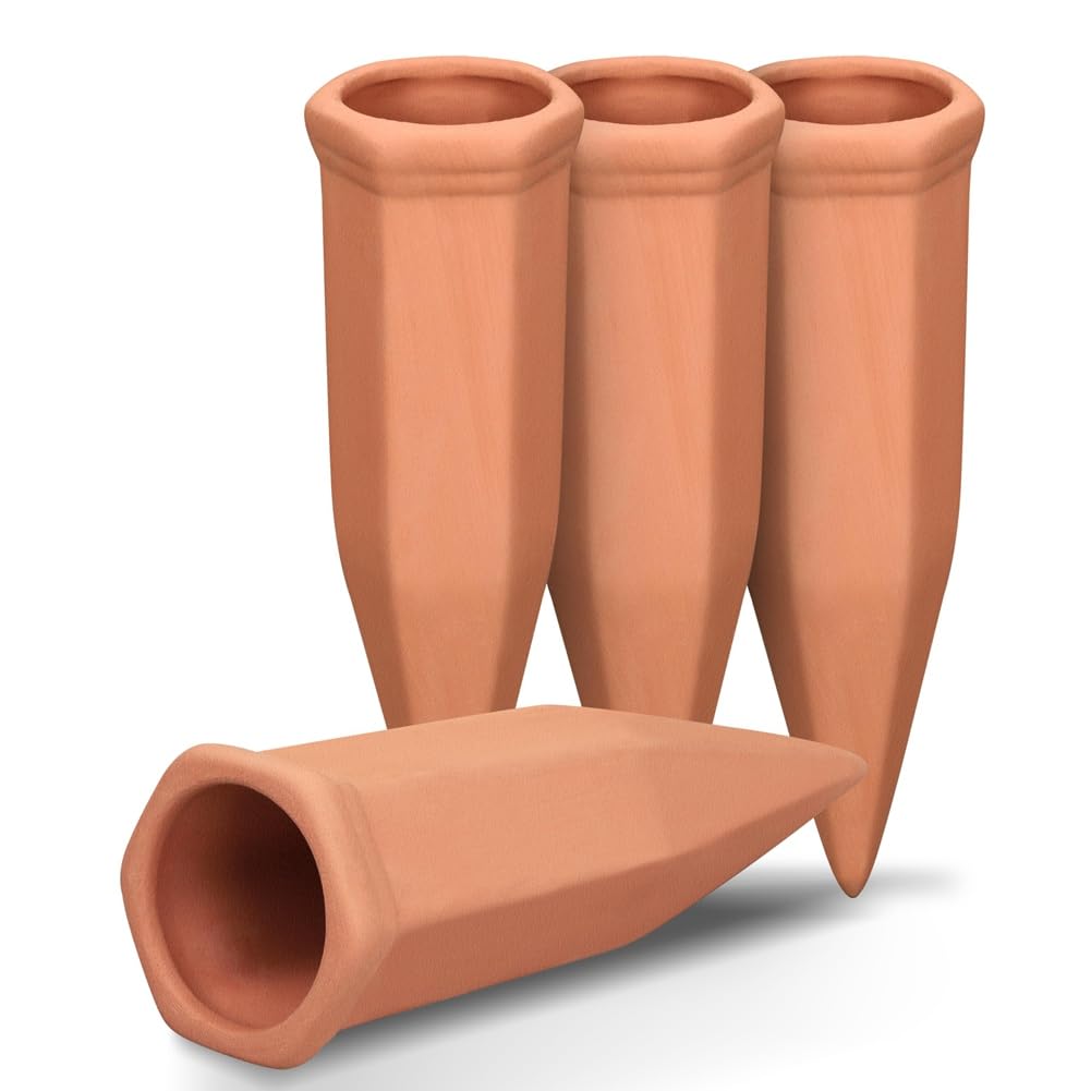 Ctrlzs Wine Bottle Watering Stakes, Terracotta Watering Spikes, Slow Release Self Watering Planter Insert For Outdoors Indoors Plant