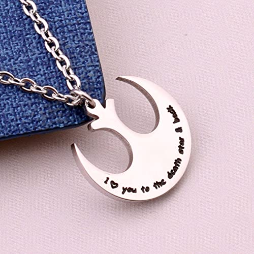 I Love You to the Death Star and Back Necklace Rebel Jewelry Gift for Him (necklace)2