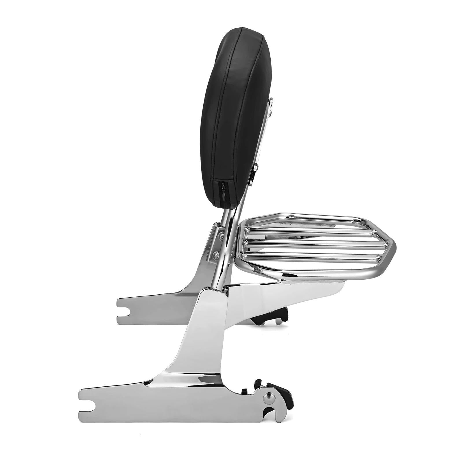 Accesorios para Motocicletas Compatibles con Guardabarros De 200 Mm, Respaldo Pasajero, Barra Sissy Portaequipaje para Harley Softail Cross para Bones FLSTSB 2007 En Adelante