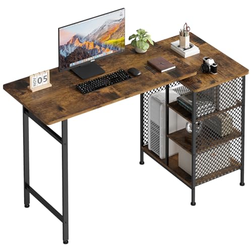 Reviews de Mueble Computadora los más recomendados. 48 Kzings Escritorio Minimalista con Repisa Ajustable, Escritorio para Computadora con Repisa de 3 Estantes, Escritorio Gamer Esquinero, Mesa de Computadora para Hogar u Oficina, 130...