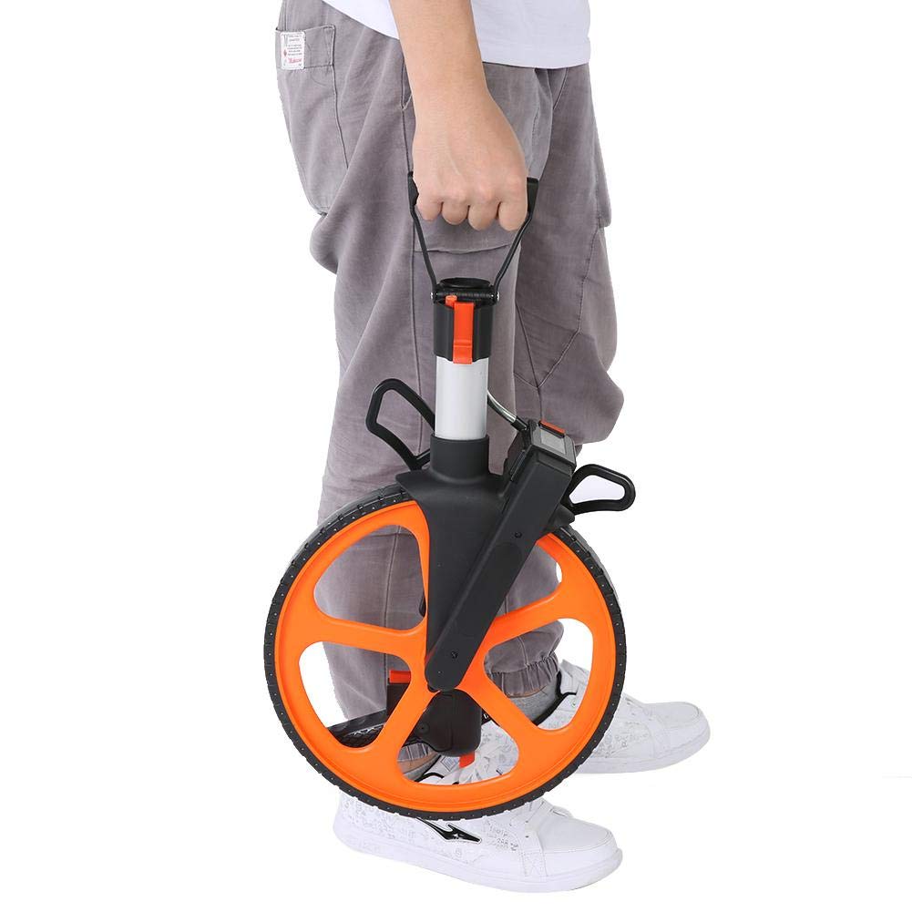 Greensen Ruota di Misurazione Pieghevole Diametro 310mm Distanza Max. 9999,9m Ruota di Misura con Manico Telescopico, Display ad Alta Definizione e Borsa di Stoccaggio