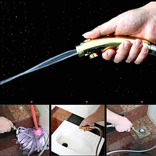 Pommeau de douche à main résistant avec support réglable en métal - 4