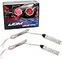 iJDMTOY Pair Red 3-SMD-5050 LED Lighting Ribbon Modules Compatible With Car Motorcycle Projector Headlight Demon Eyes Retrofit