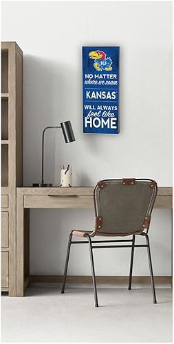 Miniatura 2 de KH Sports Fan Cartel de Kansas Jayhawks No Matter Donde de 7 x 18 pulgadas, talla única, color del equipo