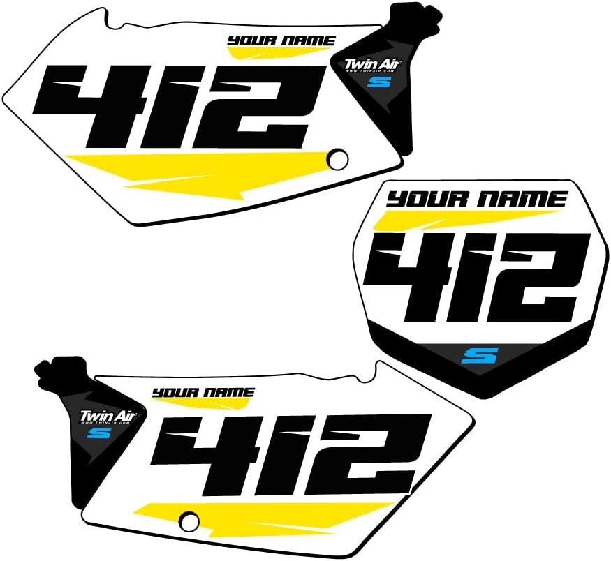 2008-2017 RMZ 450 SG64 Custom MX Number Plates Senge Graphics Kit Compatible with Suzuki