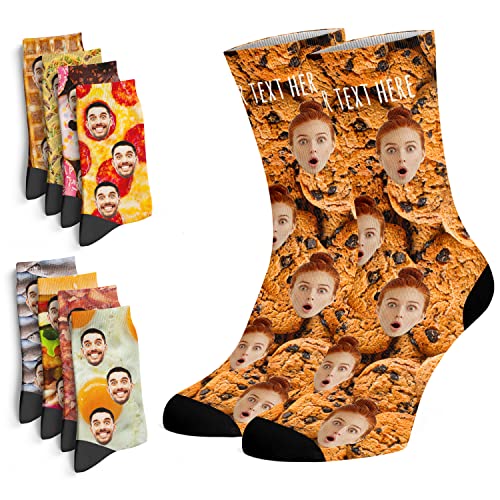 Product Image of the Generic Custom Face Socks with Picture, 9 Design Options - Personalized Socks with Photo Customized Unisex Funny Crew Sock Gifts for Men Women, 1-14
