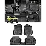 Cartist スズキ ジムニー JB64型 ジムニーシエラ JB74型 3Dフロアマット 立体カーマット マニュアル用 H30.7〜現行 JIMNY SIERRA 立体フロアマット 防水 滑り防止 耐汚れ TPO素材 カスタムパーツ 車種専用設計 取付簡単 保護パーツ カー用品 3Pセット (新型ジムニー JB64 JB74型 MT車用, ブラック)