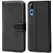 Produktbild Verco Handyhülle für ZTE Axon 10 Pro Hülle, Bookcase Tasche Flipcover für ZTE Axon 10 Pro Case [Kartenfächer/Aufstellfunktion], Schwarz