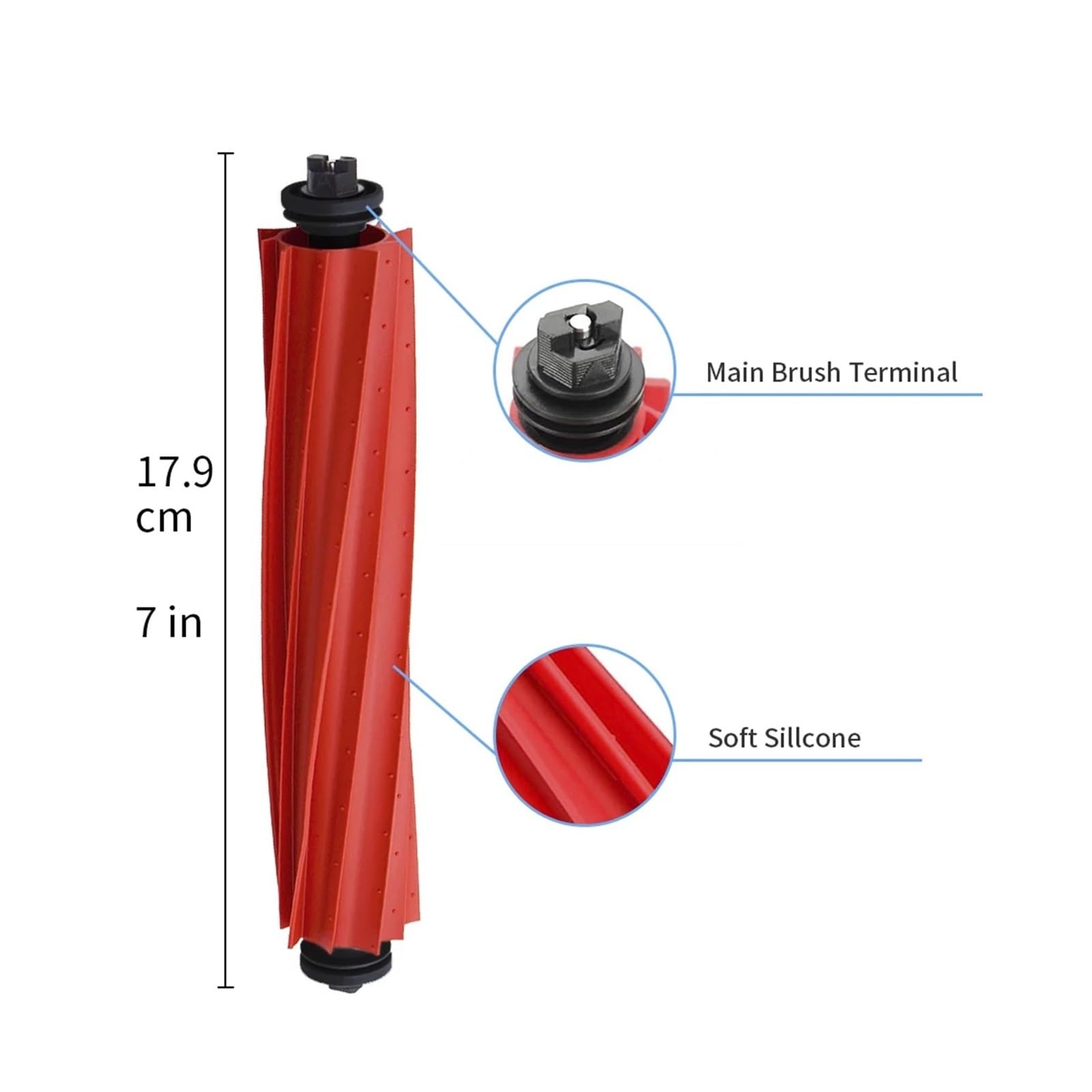Cepillo Principal, Compatible Con Roborock | Cepillo giratorio de repuesto for robot aspirador mantenimiento diario(3pcs)
