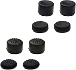 Poignées de la Pouce pour PS4/PS5 Contrôleur, PS5/PS4 Bouchons de joystick Caps Anti-Stickness, Anti-dérapant, anti-rayure, antiempreinte, PS4/PS5 Bouchons de joystick Accessoires de remplacement (Noir)
