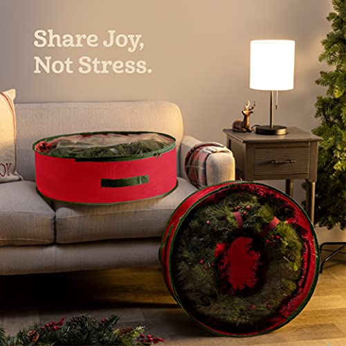 ZOBER-Christmas-Wreath-Storage-Container-24-Inch-Wreath-Storage-Bag-Dual-Zippered-Wreath-Bag-Durable-Stitch-Reinforced-Handles-Non-Woven-Wreath-Christmas-Storage