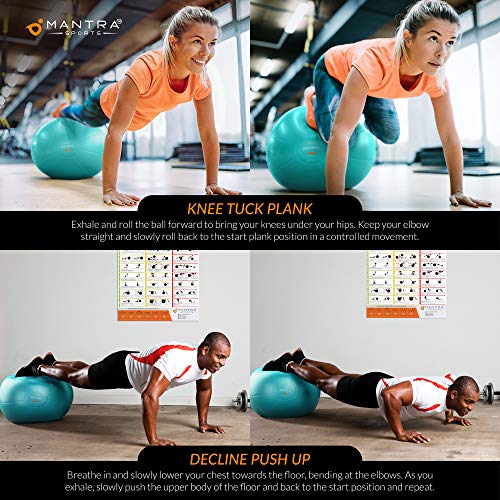 Balón de ejercicio inflable para entrenamiento de core y yoga en casa 4
