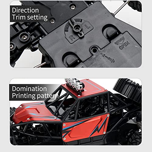 Ikayaa Remote Control Car, 1:14 Scale Rc Truck High/Low Speed Moving With Headlights And Front Guard, All Terrains Off Road Racing Car, Gift For Boys Girls Kids Adults, Red #TOP5