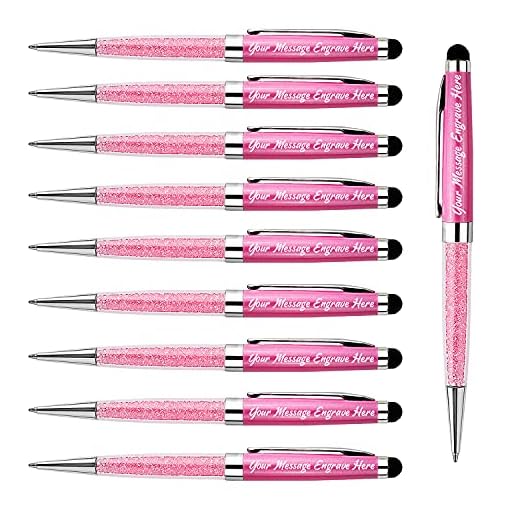 Bolígrafos comerciales personalizados con cristal, grabados con los nombres de sus mensajes, regalo para colegas, amigos, negocios, cualquier ocasión, 10 bolígrafos/caja