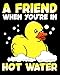 Produktbild A Friend When You're In Hot Water: A Friend When You're In Hot Water Cute Baby Duck Bathtime 2020-2021 Weekly Planner & Gratitude Journal (110 Pages, ... Moments of Thankfulness & To Do Lists