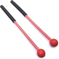 Vista 5 de 1 par de palitos de xilófono de goma de 9 pulgadas, mazos de percusión para Glockenspiel, xilófono, timbre, madera y campanas (negro)