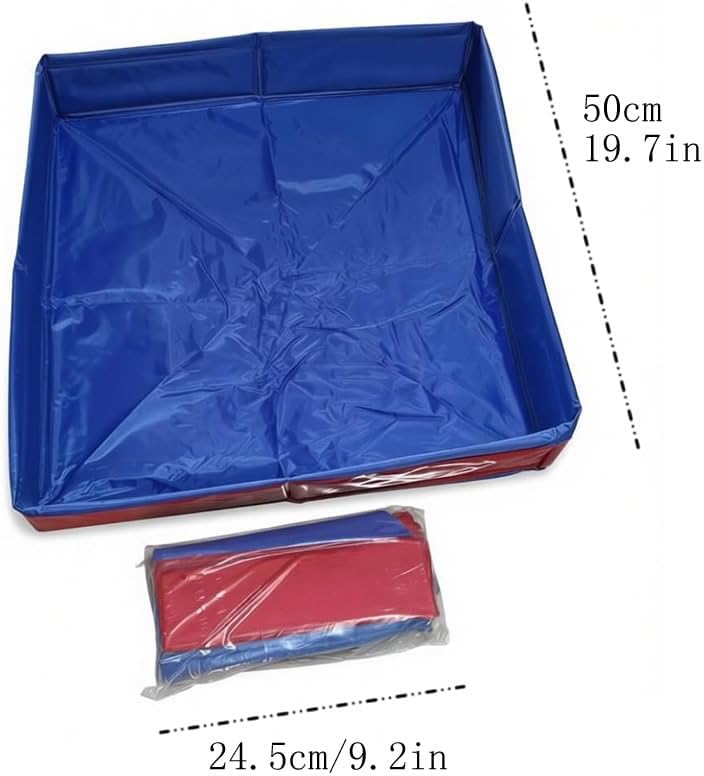 Foldable Portable Sandbox 20" PVC Sand Plate Beach Park Garden Game Supplies Tray Outdoor