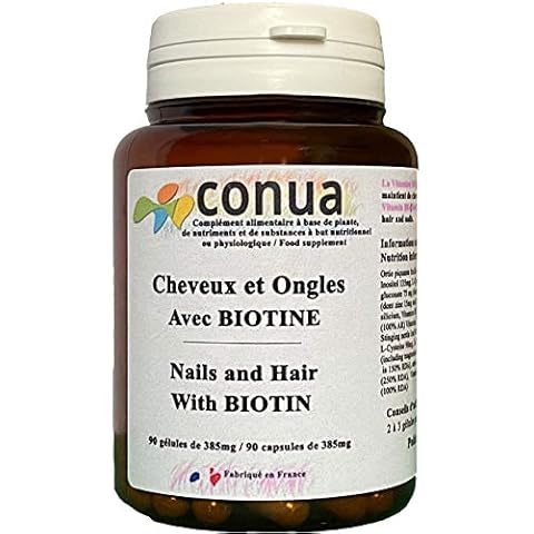 Hair Strong Nails and Skin with BIOTIN + ZINC Stinging Nettle, Vitamin B5 B6 B7 B8, Magnesium, L-Cysteine, L-Cytin Vegetable Capsule Cover