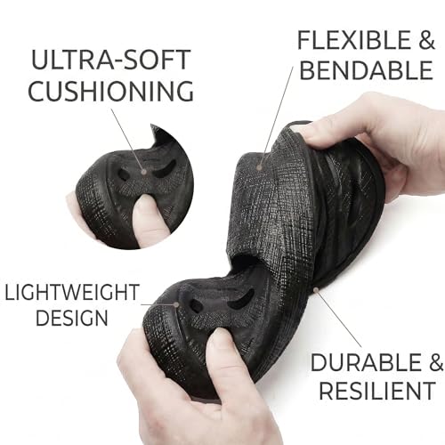 Image of FINLEEO Shower Sandals with Drainage Holes - Quick Drying Bathroom & Gym Slippers for Men and Women