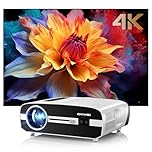 4K Beamer 1800 ANSI Tageslicht tauglich mit Android TV, NFC Cast, 300 Zoll Riesenbild für Heimkino, Gaming, Business LED Ultra HD Smart Projektor mit AutoFokus, Bluetooth 5.4, HDMI ARC