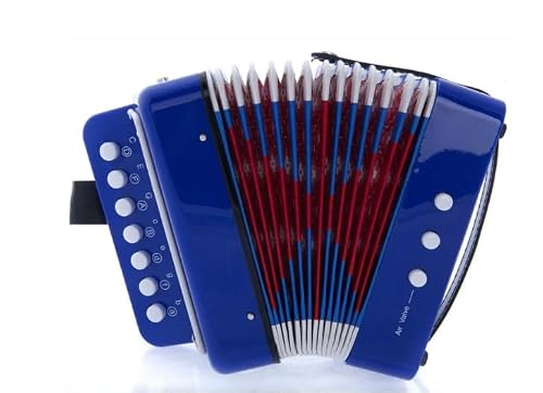 SKY Accordion Blue 7 Button plus 2 Bass Music Instrument Easy to Play *GREAT GIFT*