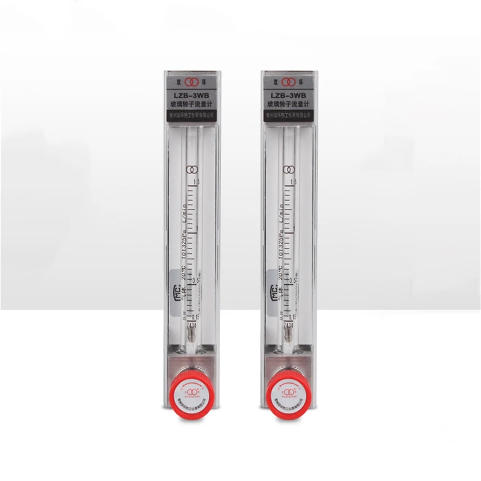 LZB Panel Gas Luft Durchflussmesser Rotameter Mit Regelventil(Gas,10-100ml Per Min)