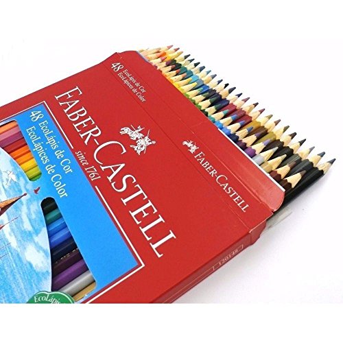 Lápis de Cor Sextavado, Faber-Castell, Ecolápis, 120148G, 48 Cores