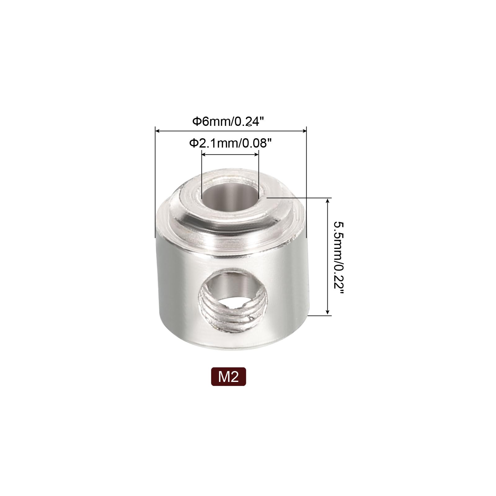 MECCANIXITY 12Pcs RC Airplane Landing Gear Stopper 304 Stainless Steel 2.1mm(0.08