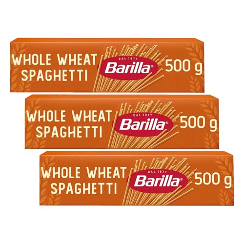 Barilla Integrale - Spaghetti à la semoule de blé dur complet source naturelle de fibres - 500 g (Lot de 3)
