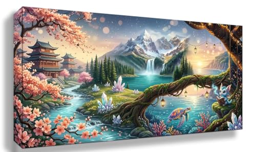 Diamond Painting Paisaje Kit Completo 5D: pintura de diamante grande 40x80cm punto de cruz