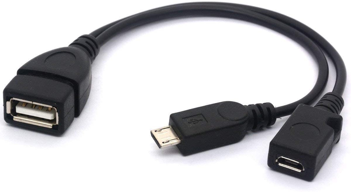 2 in 1 OTG Adapter for Fire TV Stick, Micro USB to USB A Female Converter, Supports Pen Drive, Mouse, Keyboard, High-powered USB Devices 2 in 1 OTG Adapter for Fire TV Stick, Micro USB to USB A Female Converter, Supports Pen Drive, Mouse, Keyboard, High-powered USB Devices