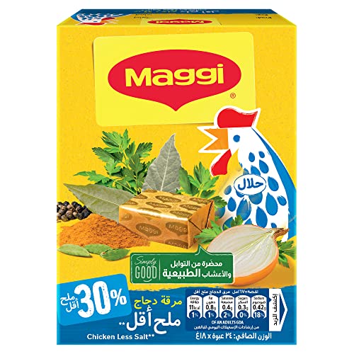 Maggi Chicken Low Salt Stock with Herbs Bouillon Cubes, 432g, 432.0 gram