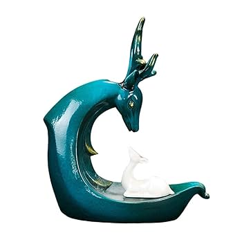 Amazon｜手作りお香バーナーホルダー香炉動物置物煙逆流コーン