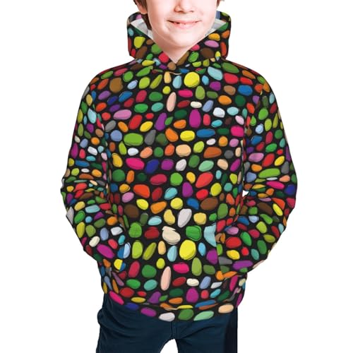 Pebble Colorful Kid Hoodies Boys Sweatshirts Girls Pullover with Pocket3
