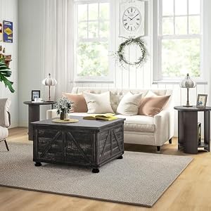 HOMCOM Farmhouse Coffee Table, 31.5" Square Coffee Table with Storage, Living Room Center Table with Hinged Flip Lift Top and Hidden Space, Distressed Brown HOMCOM Farmhouse Coffee Table 315 Square Coffee Table with Storage Living Room Center Table with Hinged Flip Lift Top and Hidden Space Distressed Brown